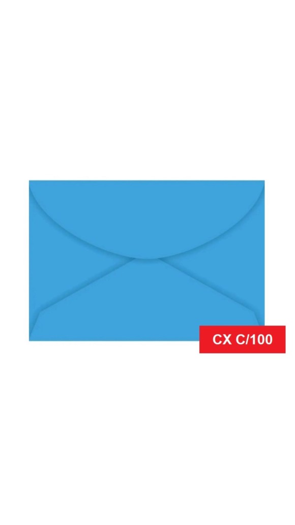ENVELOPE VISITA AZUL ROYAL 72X108 CAIXA C/100 UNID.