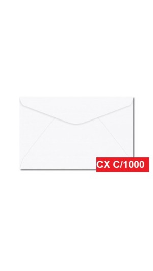 ENVELOPE CARTA BRANCO 114X162 63G CAIXA C/1000 UNID.
