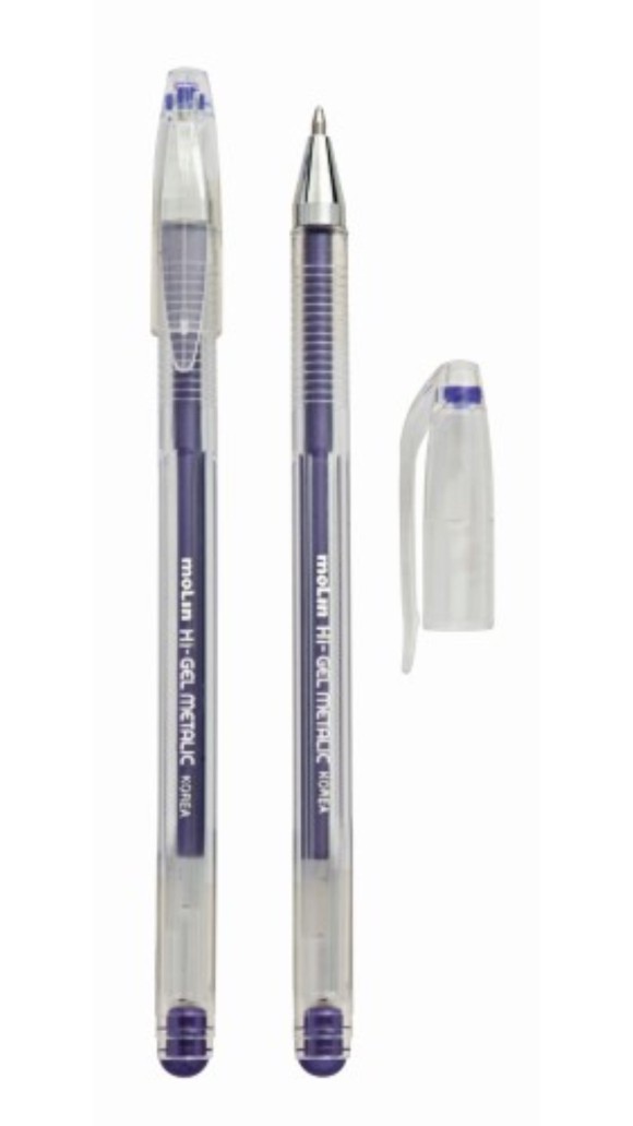 CANETA GEL METALIC CORES VIOLETA/ROSA
