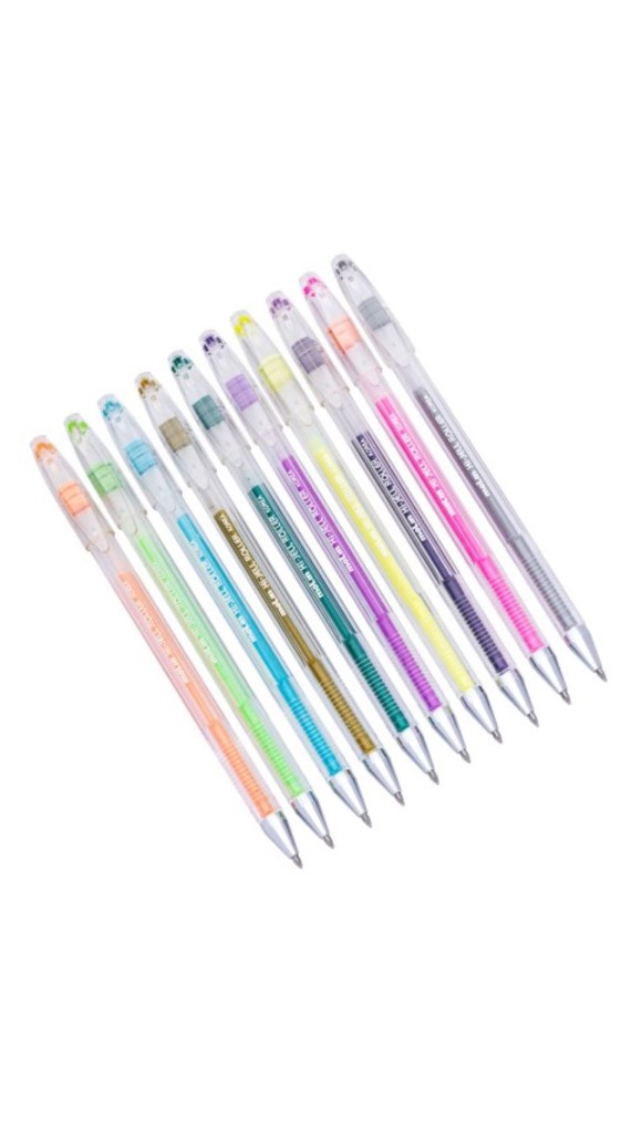 CANETA GEL METALICA/PASTEL/NEON 10 CORES