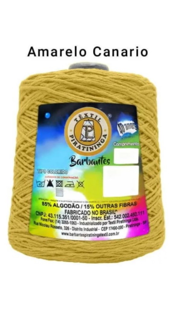 BARBANTE COLORIDO N°6 1KG 991M PIRATININGA