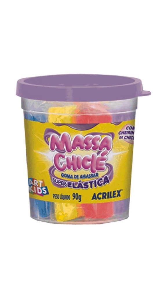 MASSA CHICLETE GOMA DE AMASSAR PT C/6 UNID. 90G