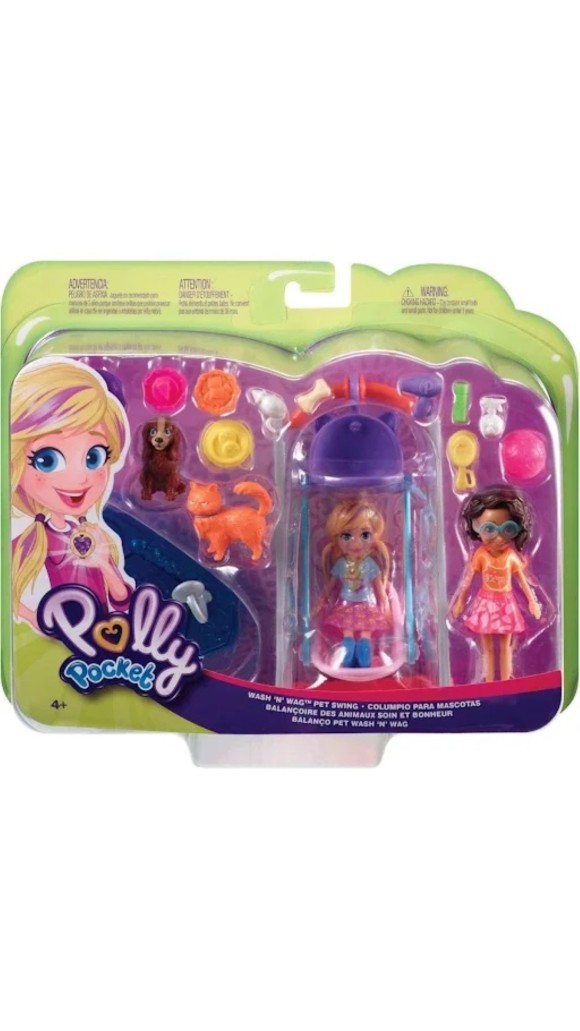 POLLY POCKET BALANÇO DIVERSÃO NO BANHO PARA ANIMAIS GFR06 MATTEL