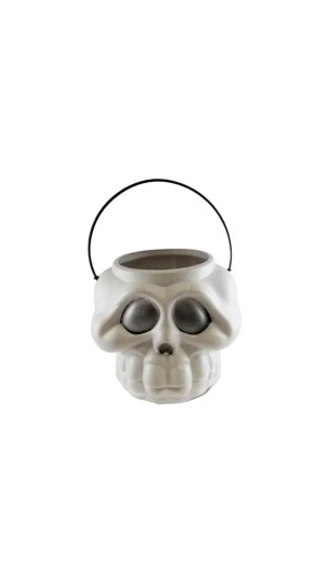 MINI BALDE CABEÇA DE ESQUELETO BRANCO BRASILFLEX