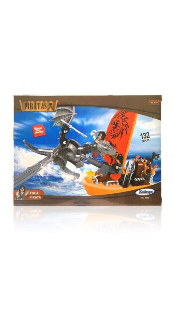 BLOCOS DE MONTAR PIRATAS FUGA PIRATA 132 PÇS