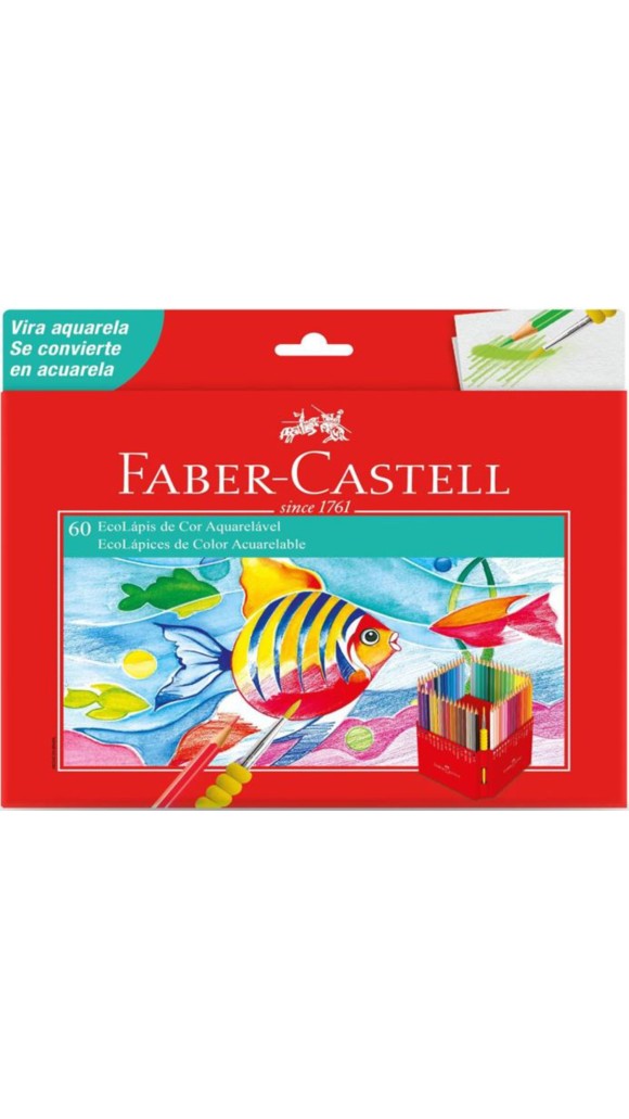 LAPIS DE COR 60 CORES AQUARELAVEL FABER-CASTELL