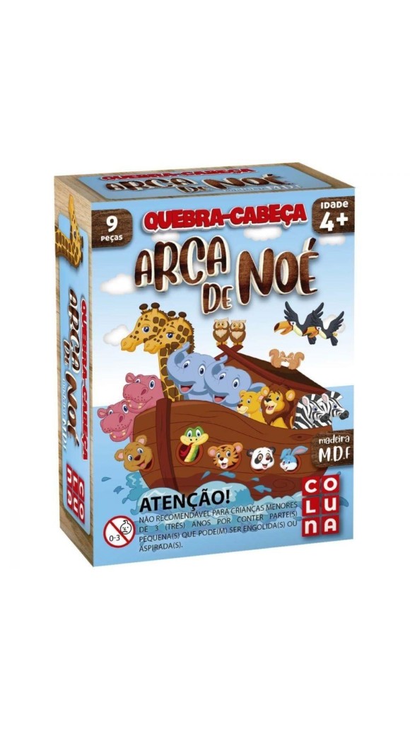 QUEBRA-CABEÇA ARCA DE NOÉ 09PÇS MDF