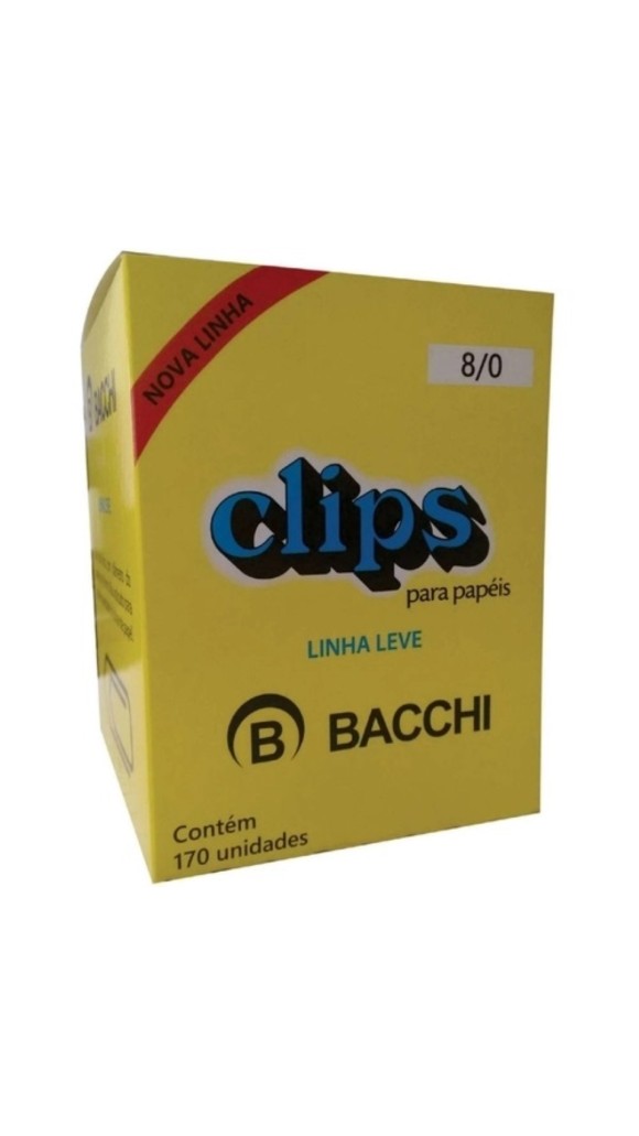 CLIPS 8/0 500G 170 UNID BACCHI LINHA LEVE