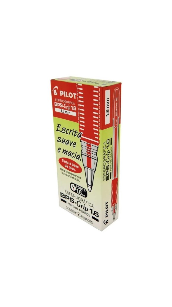 CANETA ESF.BPS GRIP 1.6 CAIXA C/12 UNID