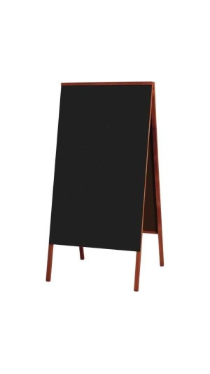 QUADRO NEGRO CAVALETE 100X60 2 FACES MOGNO