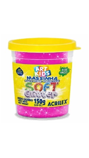 MASSINHA DE MODELAR SOFT ART KIDS GLITTER