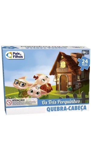 QUEBRA-CABEÇA TRÊS PORQUINHOS 24PCS
