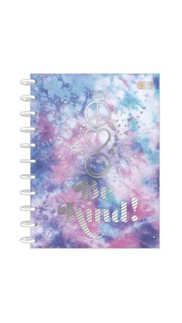 CADERNO UNIVERSITÁRIO FEM.1X1 TILIDISCO GOOD VIBES 80F