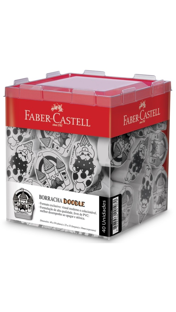 BORRACHA DOODLE FABER-CASTELL CAIXA C/40 UNID.