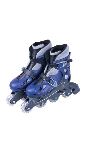 PATINS IN LINE AJUSTAVEL AZUL 4 RODA 34/37