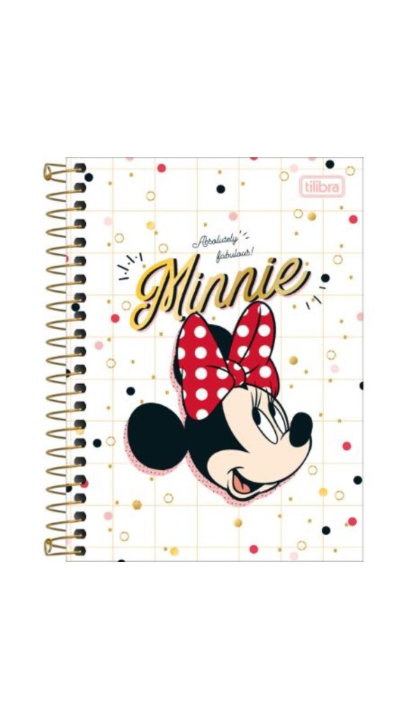 CADERNETA CAPA DURA ESPIRAL FEM.MINNIE 80F