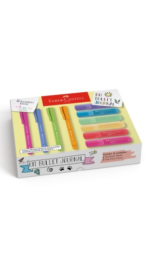 KIT TEXTLINER BULLET JOURNAL C/10 ITENS FABER-CASTELL