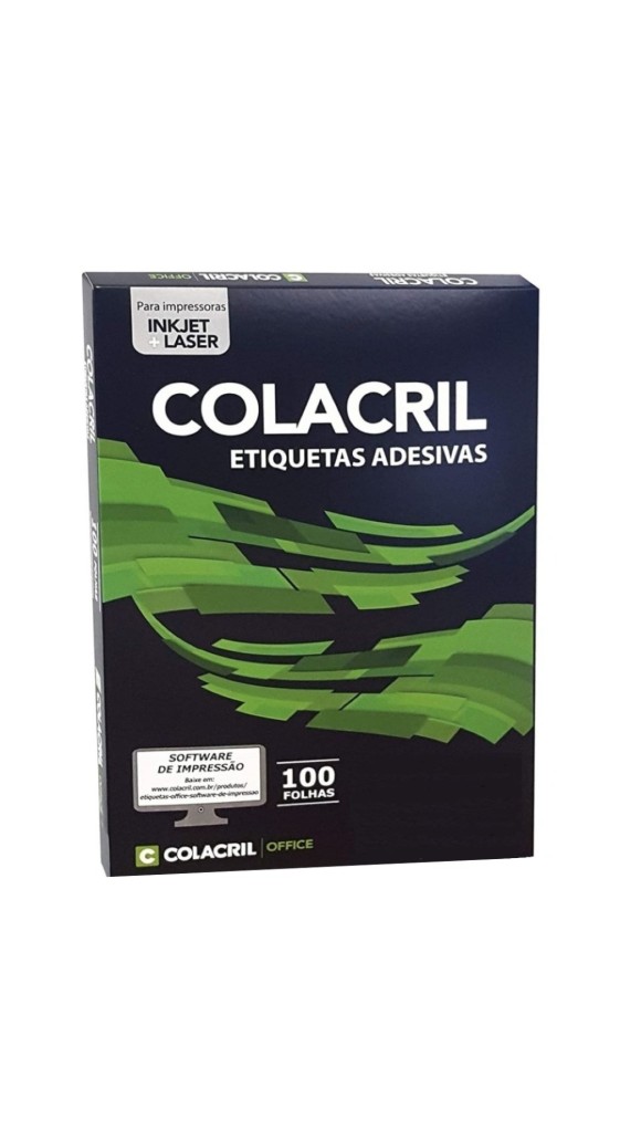 ETIQUETA INK/LASER CARTA 030 POR FOLHA 25,4X66,7 CAIXA C/100F.
