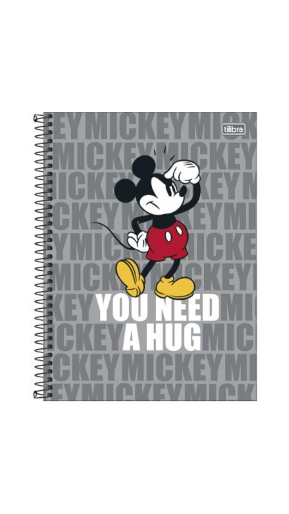 CADERNO UNIVERSITÁRIO CAPA DURA MASC.10X1 MICKEY LIGHT 160F