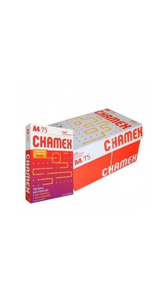 PAPEL SULFITE A4 500F OFFICE CHAMEX - CAIXA COM 10 PACOTES