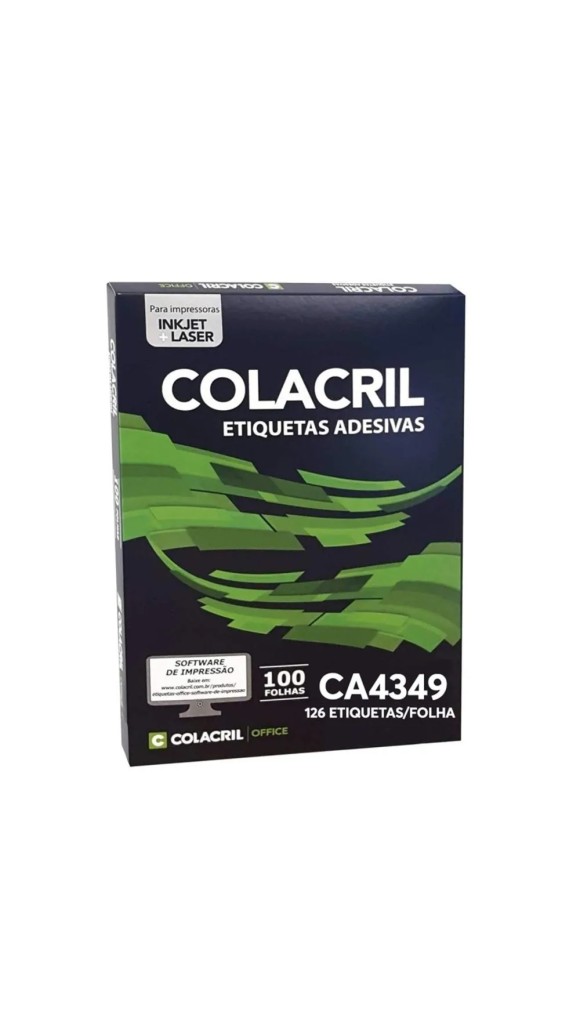 ETIQUETA INK/LASER A4 126 POR FOLHA 15,0X26,0 CAIXA C/100F.