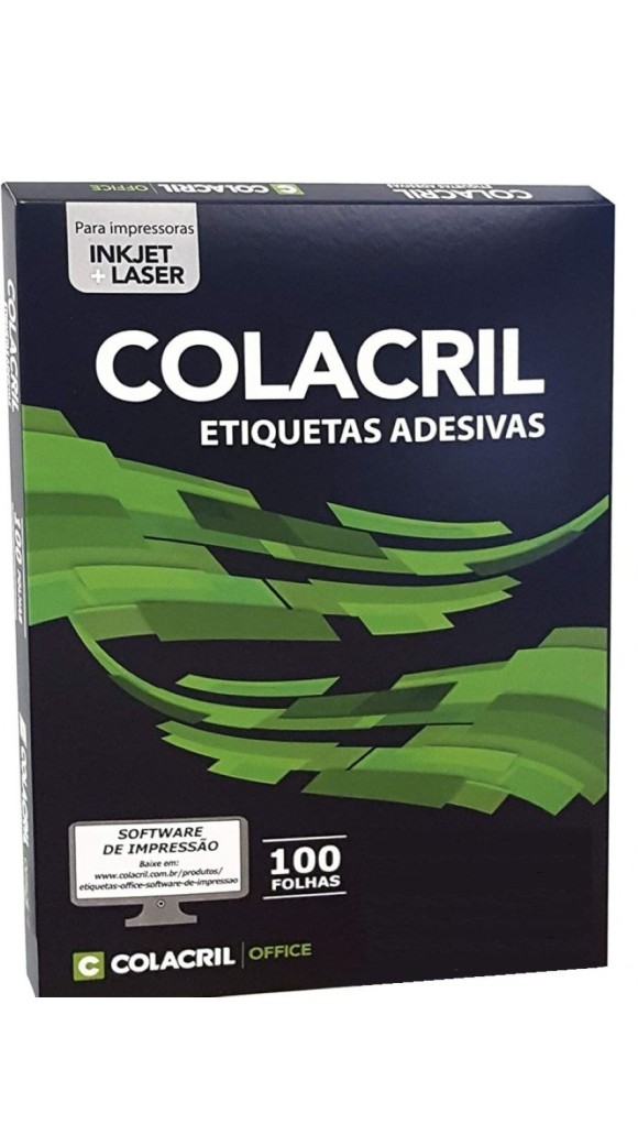ETIQUETA INK/LASER CARTA 009 P/FOLHA 69,85X69,85 CAIXA C/100F.