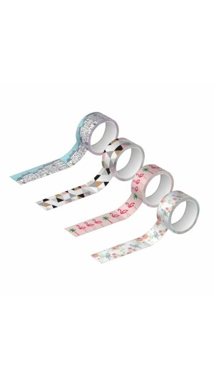 FITA ADESIVA 15MMX10M WASHI TAPE ESTAMPADA