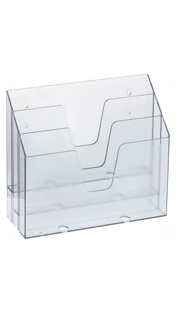 ORGANIZADOR TRIPLO HORIZONTAL SELADO OFFICE CRISTAL MAXCRIL