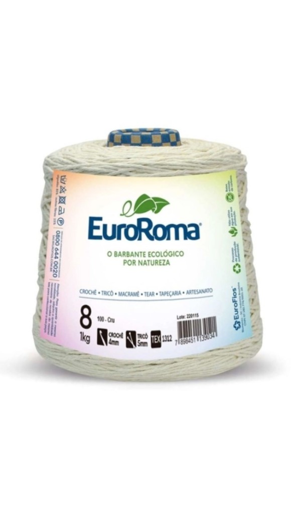 BARBANTE CRU 4/8 1KG 762M EUROROMA