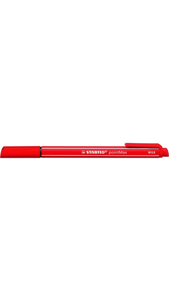 CANETA STABILO POINT MAX 0.8MM - CORES