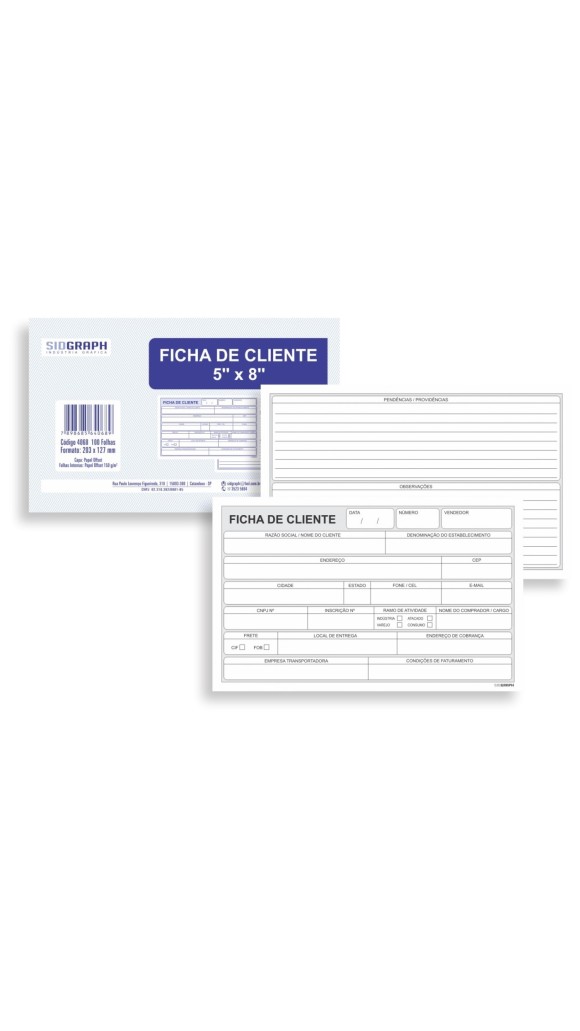FICHA CLIENTES 5X8 100F.SIDGRAPH
