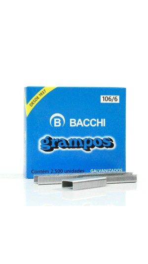 GRAMPO ROCAMA 106/6 GALVANIZADO C/2500 UN.