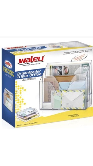 ORGANIZADOR TRIPLO HORIZONTAL OFFICE CRISTAL WALEU