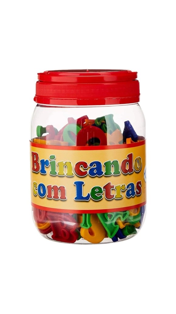 POTE ALFABETO PLASTICO BRINCANDO C/LETRAS 173PÇS