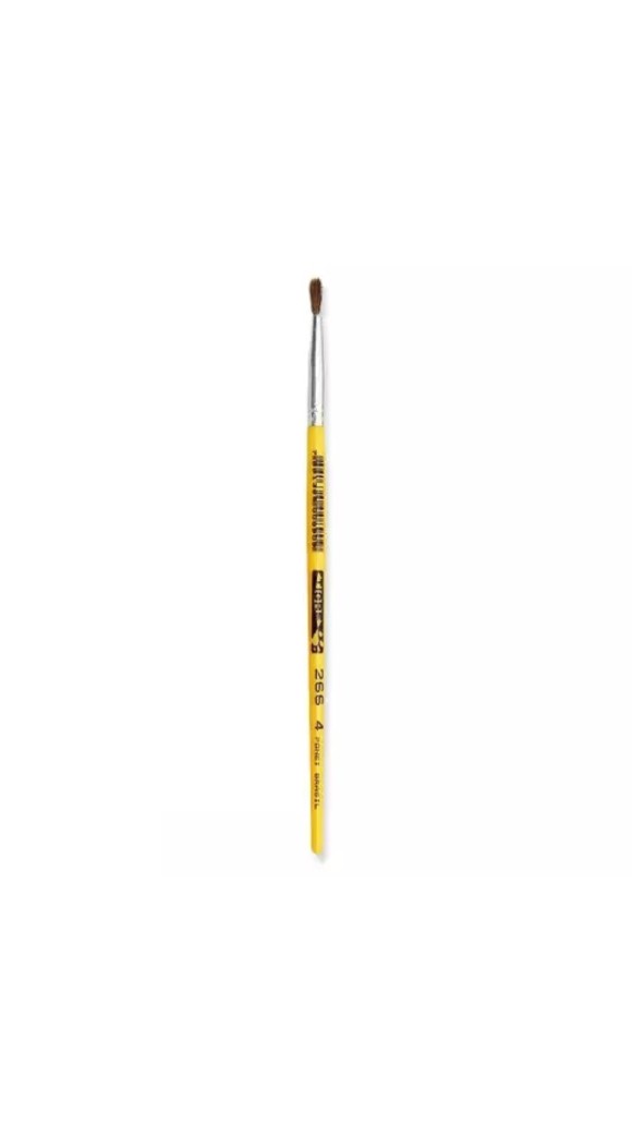 PINCEL REDONDO 266 N.04 CURTO AMARELO PONEI BRASIL TIGRE PCT C/12 UNID.