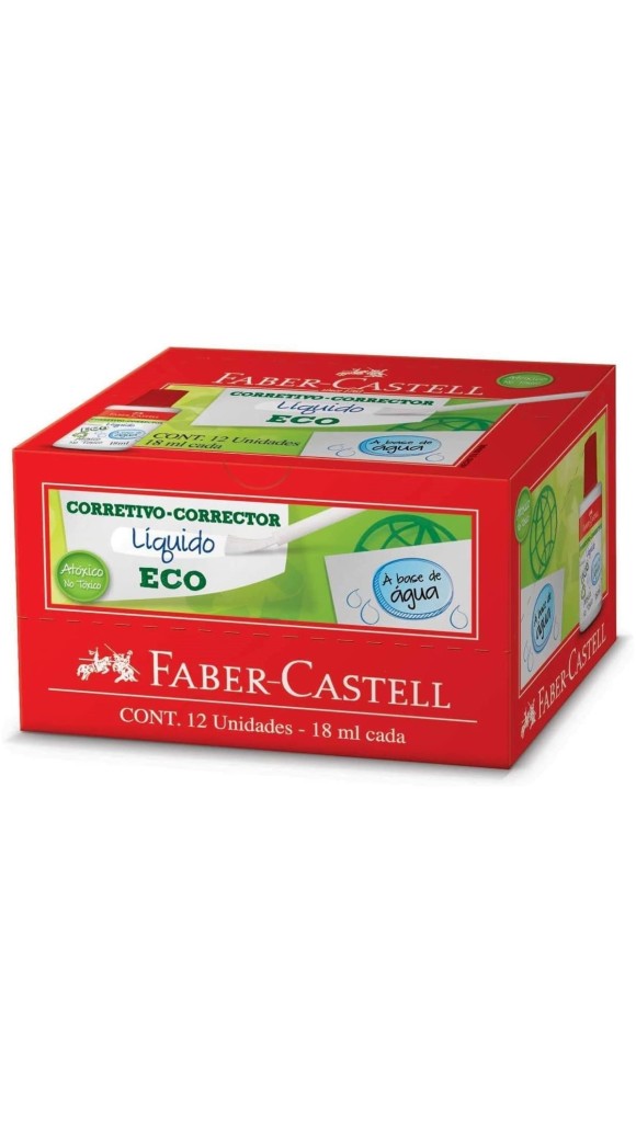 CORRETIVO LIQUIDO FABER-CASTELL 18ML CAIXA C/12 UNID.