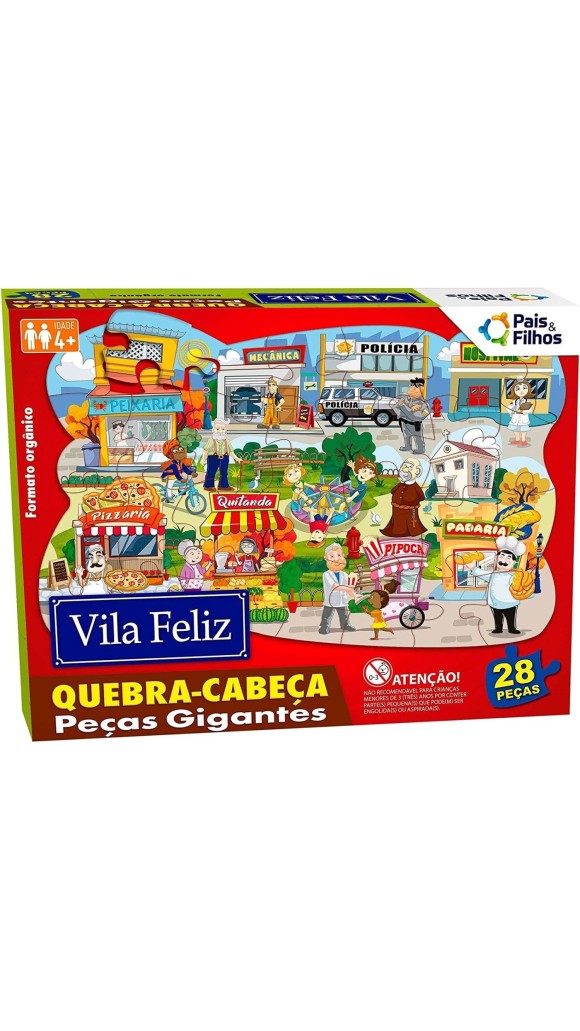 QUEBRA-CABEÇA VILA FELIZ 28 PCS GIGANTES PAIS&FILHOS