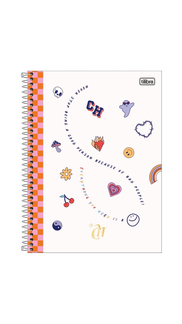 CADERNO UNIVERSITÁRIO CAPA DURA ESPIRAL FEM.1X1 CAPRICHO 80F.2023 TILIBRA