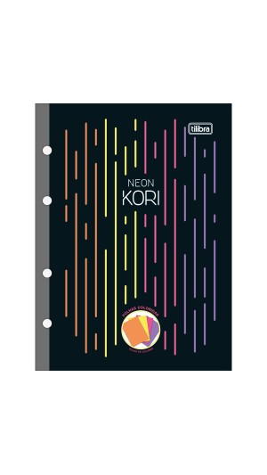 BLOCO FICHARIO COLEGIAL TILIFLEX NEON KORI 80F.2023 TILIBRA