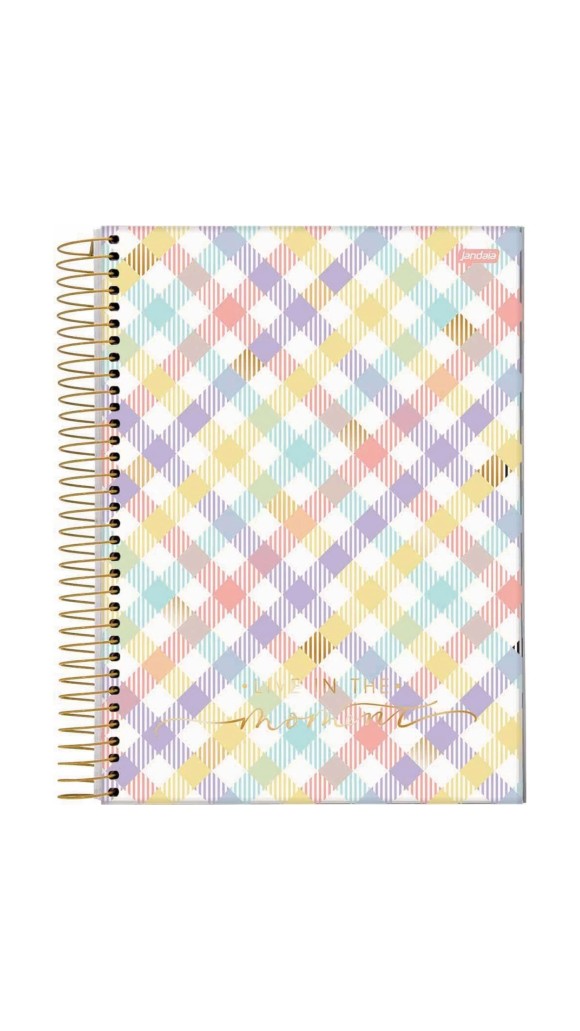 CADERNO UNIVERSITÁRIO CAPA DURA ESPIRAL FEM.1X1 LA CREME 80F.2023 JANDAIA