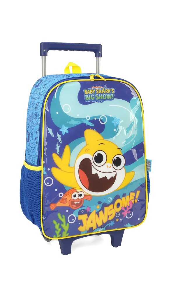 MOCHILA C/CARRINHO MASC.BABY SHARK IC37462BS 2023 LUXCEL