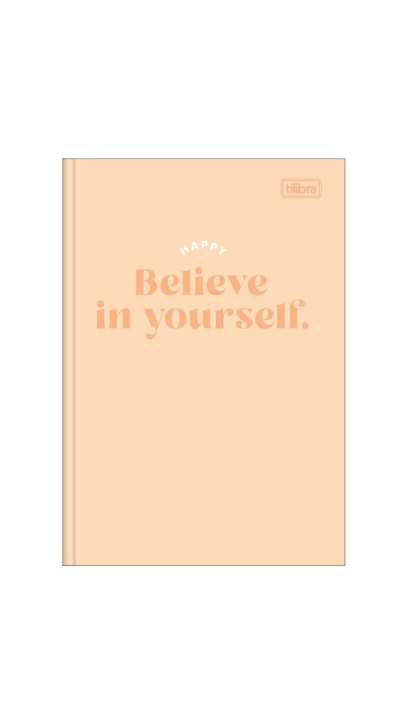 CADERNO BROCHURA 1/4 CAPA DURA FEM.HAPPY 80F.2023 TILIBRA