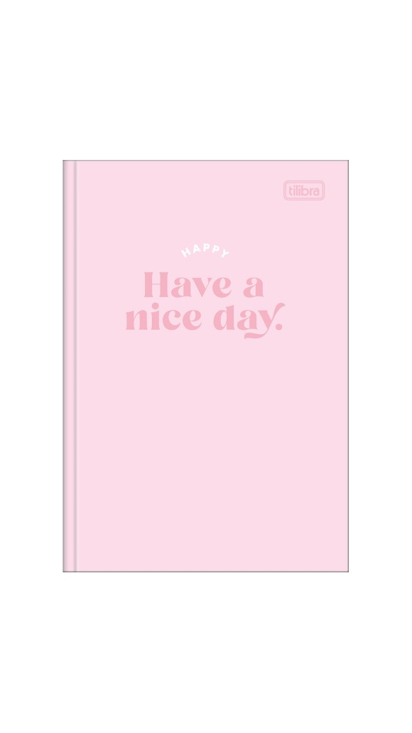 CADERNO BROCHURA 1/4 CAPA DURA FEM.HAPPY 80F.2023 TILIBRA