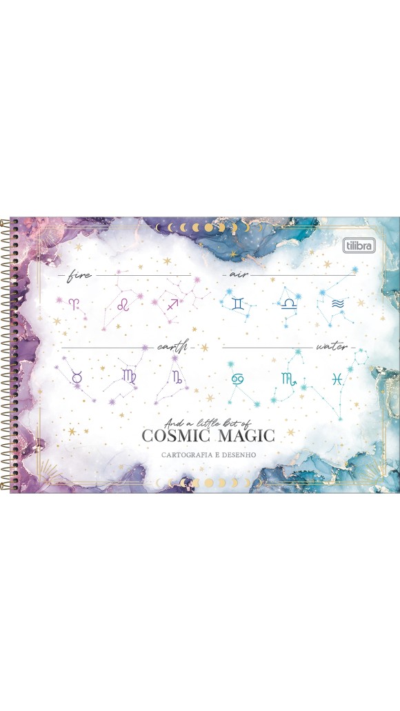 CADERNO CARTOGRAFIA CAPA DURA FEM.MAGIC 80F.2023 TILIBRA