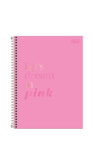 CADERNO UNIVERSITÁRIO CAPA DURA FEM.1X1 LOVE PINK 80F.2023 TILIBRA