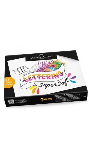 KIT LETTERING SUPERSOFT C/18 PEÇAS FABER-CASTELL