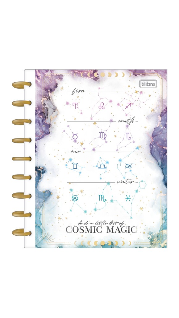 CADERNO COLEGIAL CAPA DURA FEM.10X1 TILIDISCO MAGIC 80F.2023 TILIBRA