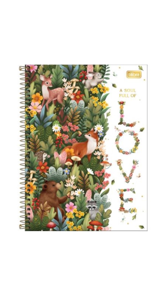 CADERNO UNIVERSITÁRIO CAPA DURA FEM.1X1 LOVELAND 80F.2023 TILIBRA
