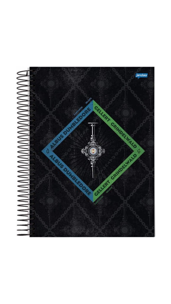 CADERNO UNIVERSITÁRIO CAPA DURA ESPIRAL MASC.1X1 ANIMAIS FANTÁSTICOS 80F.2023 JANDAIA