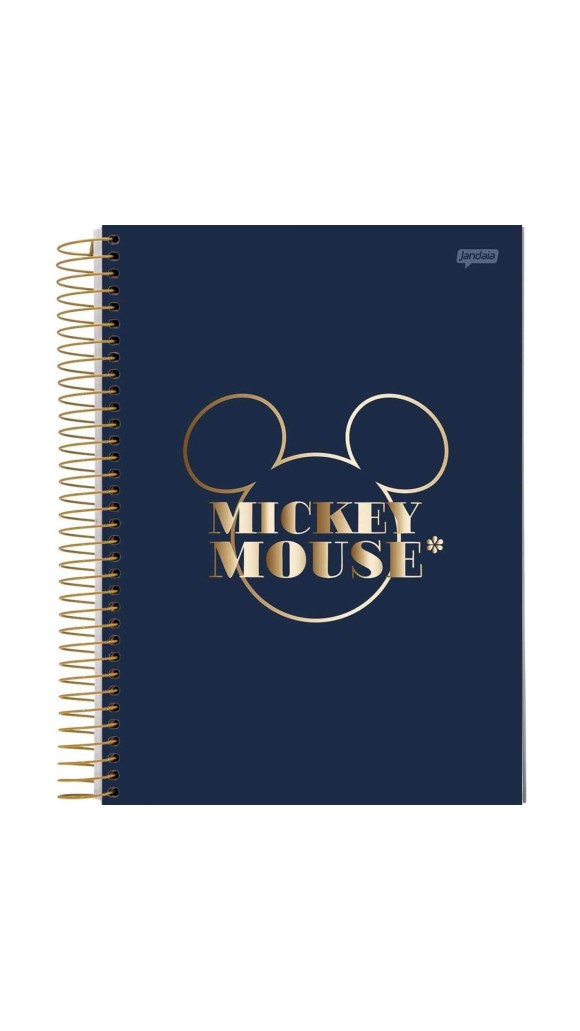 CADERNO UNIVERSITÁRIO CAPA DURA ESPIRAL FEM.10X1 MICKEY ARTS OFFICE 160F.2023 JANDAIA